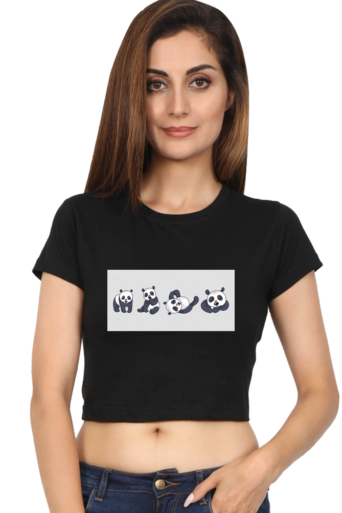 Cute Panda Set Crop Top