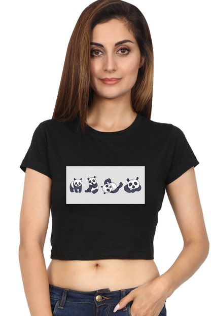 Cute Panda Set Crop Top