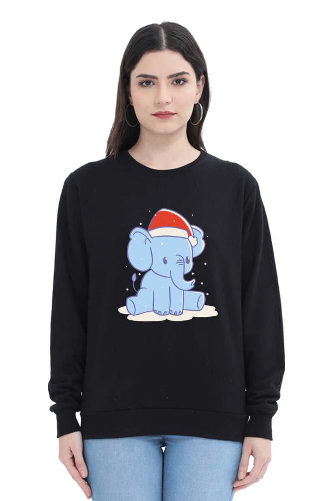 Elephant Christmas Hat Sweatshirt