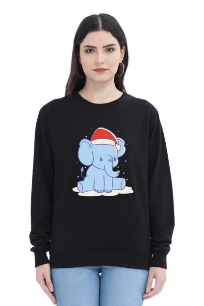 Elephant Christmas Hat Sweatshirt