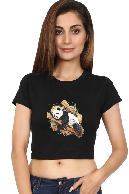 Sleeping Panda Crop Top