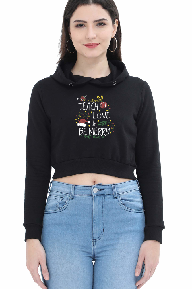 Love Merry Crop Hoodies