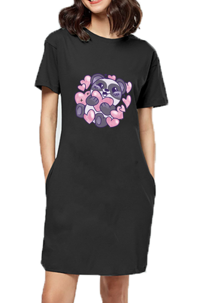 Panda Love T-Shirt Dress