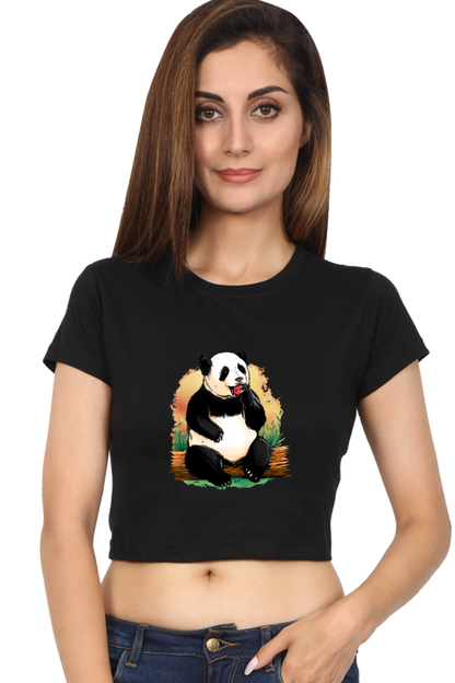 Panda Apple Crop Top