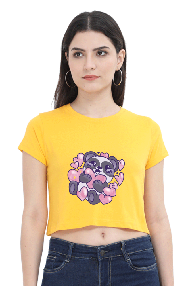 Panda Love Crop Top