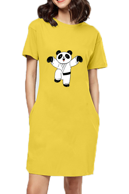 Karate Panda T-Shirt Dress