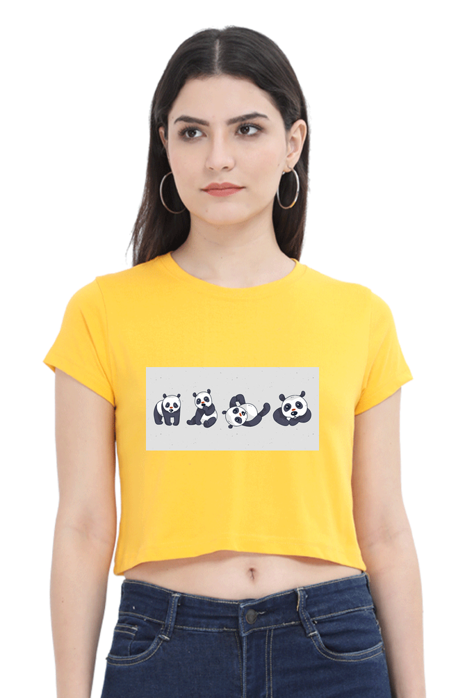 Cute Panda Set Crop Top