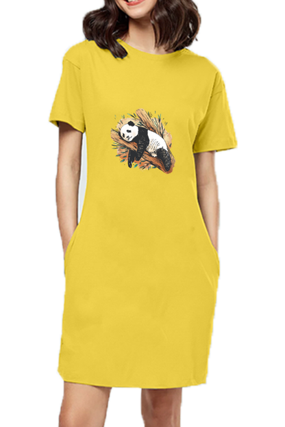 Sleeping Panda T-Shirt Dres