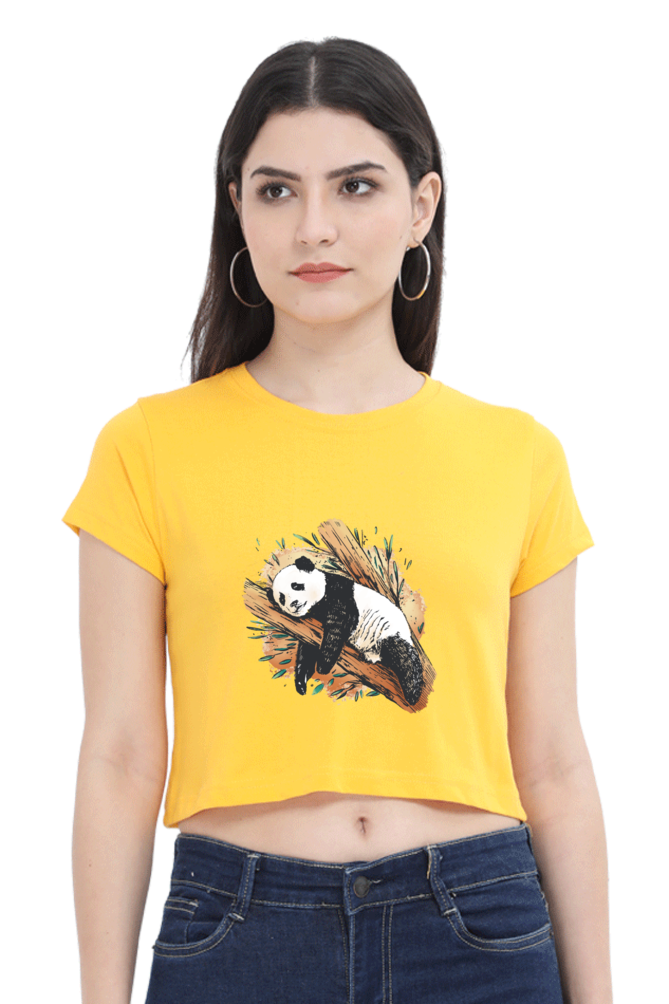 Sleeping Panda Crop Top