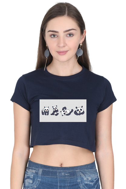 Cute Panda Set Crop Top