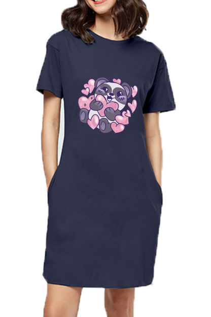 Panda Love T-Shirt Dress