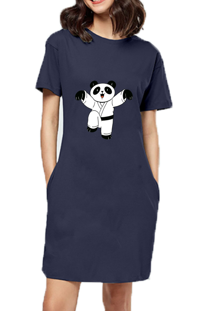 Karate Panda T-Shirt Dress