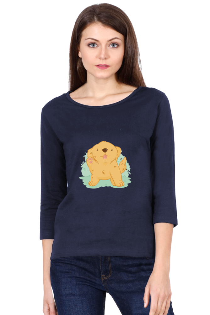 Golden Kawaii Round Neck Full Sleeve