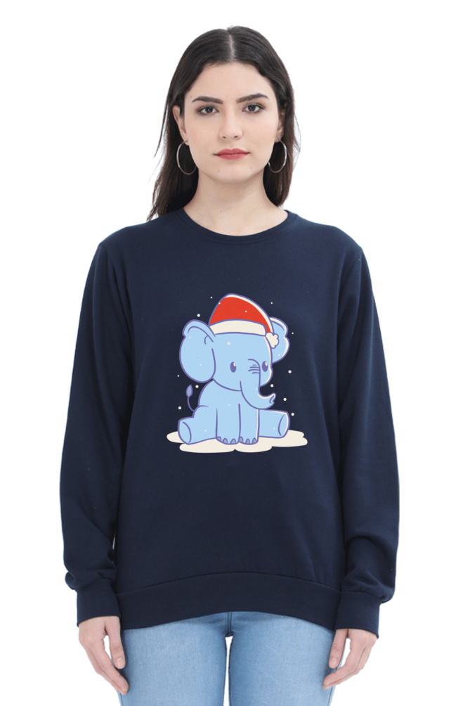 Elephant Christmas Hat Sweatshirt