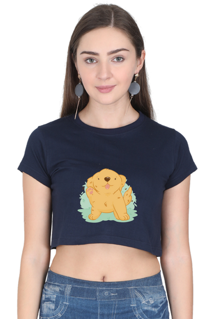 Golden Kawaii Crop Top