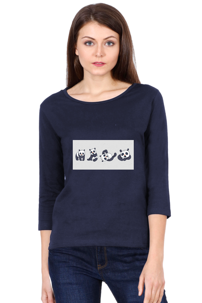 Cute Panda Set Round Neck Full Sleeve