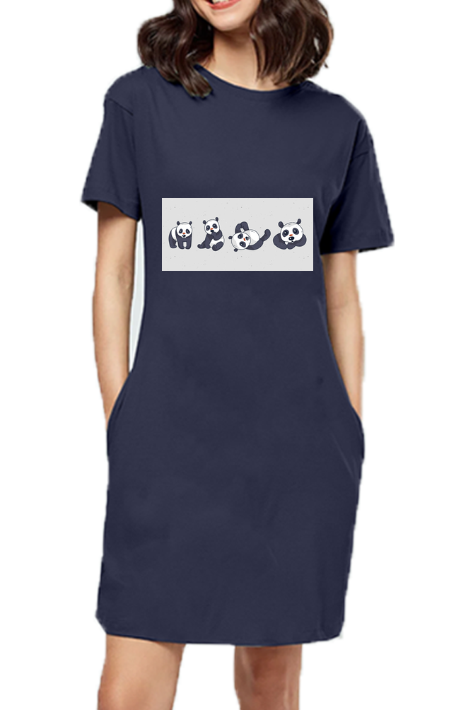 Cute Panda Set T-Shirt Dress