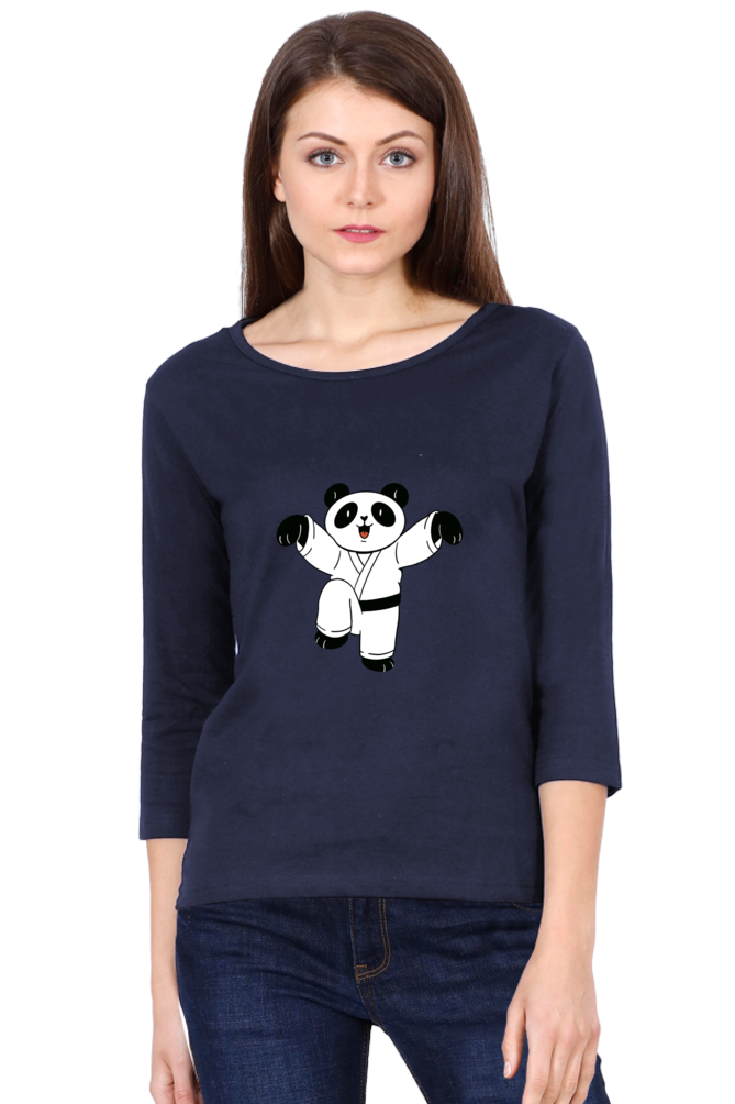 Karate Panda Round Neck Full Sleeve