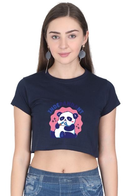 Indepandant Panda Crop Top