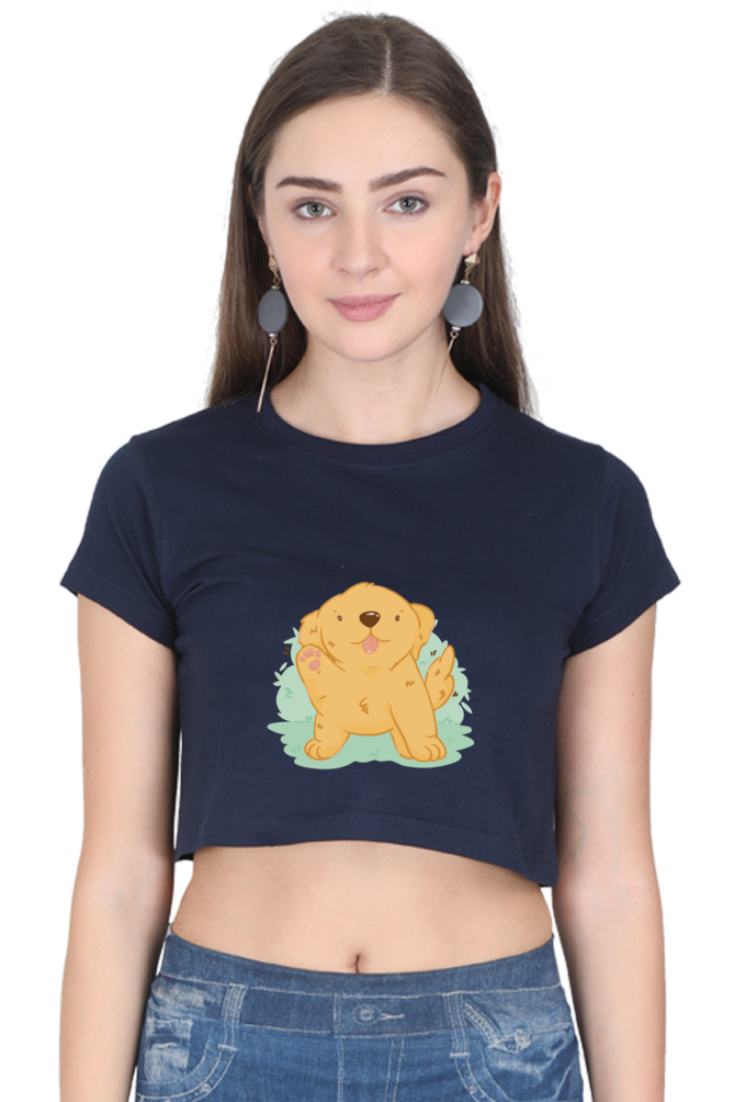 Golden Kawaii Crop Top