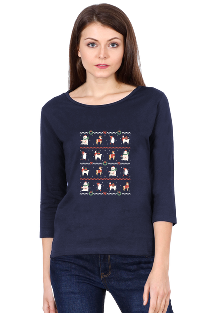 Ugly Sweater Animals Round Neck Full Sleeve