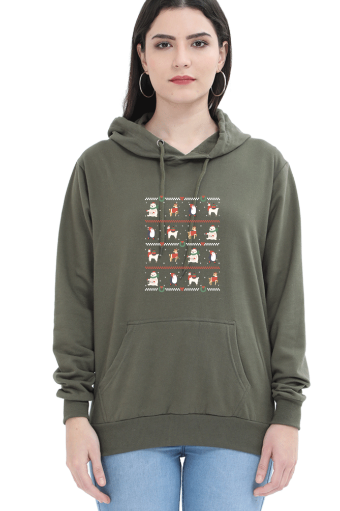 Ugly Sweater Animals Hooded Sweat Shirt