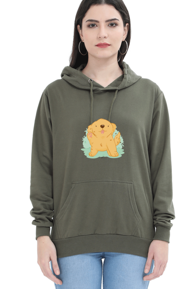 Golden Kawaii Hooded Sweat Shirt