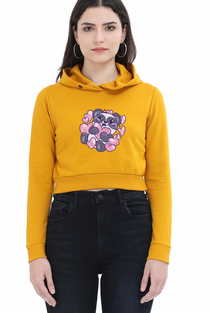 Panda Love Crop Hoodie