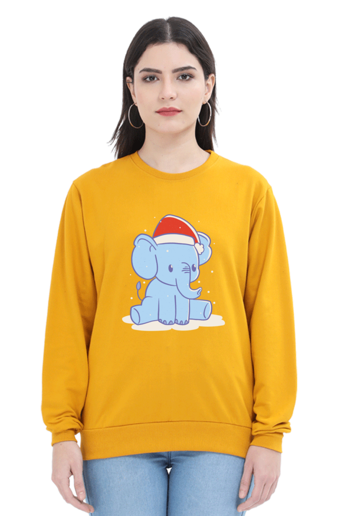 Elephant Christmas Hat Sweatshirt