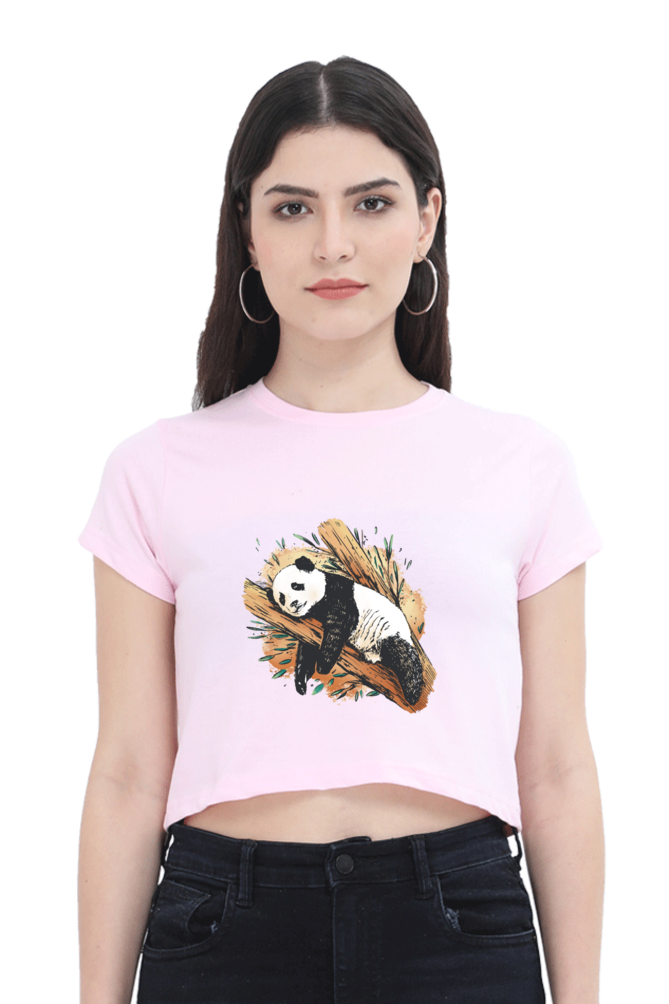 Sleeping Panda Crop Top