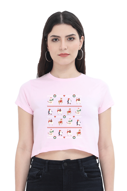 Ugly Sweater Animals Crop Tank