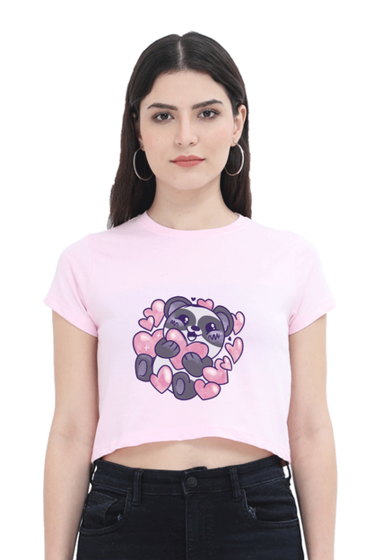 Panda Love Crop Top