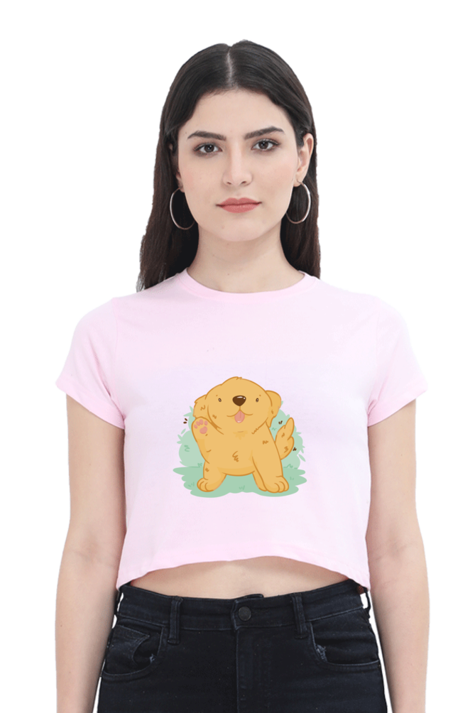 Golden Kawaii Crop Top