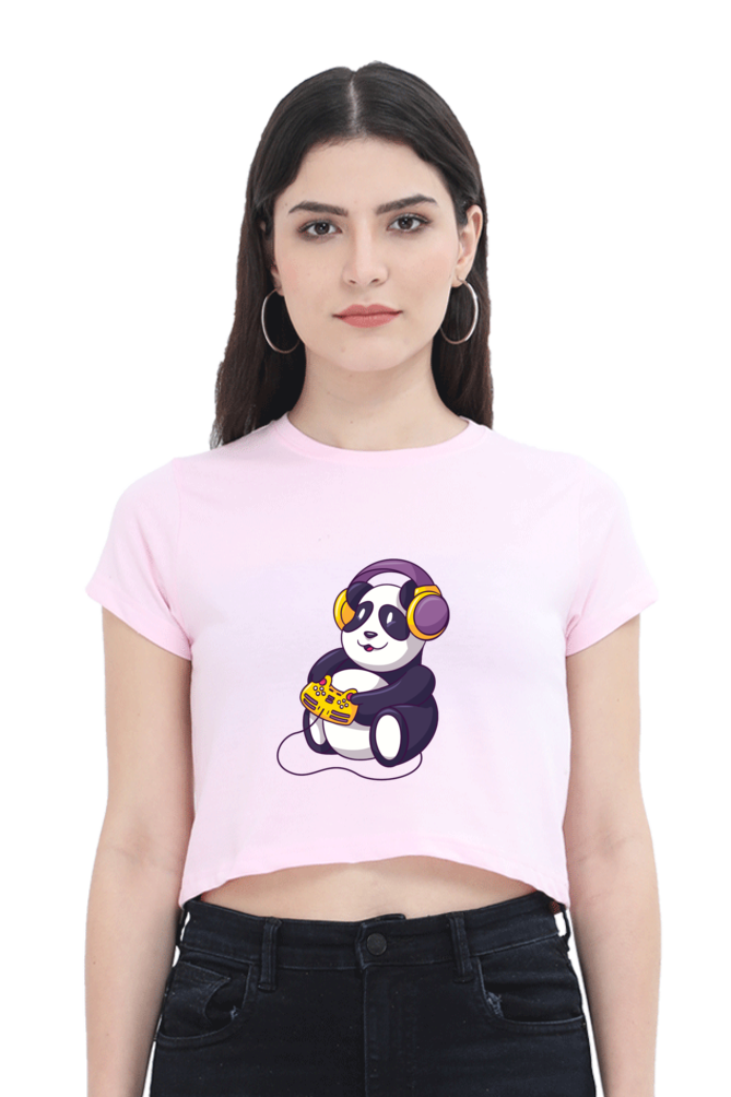 Gamer Panda Crop Top