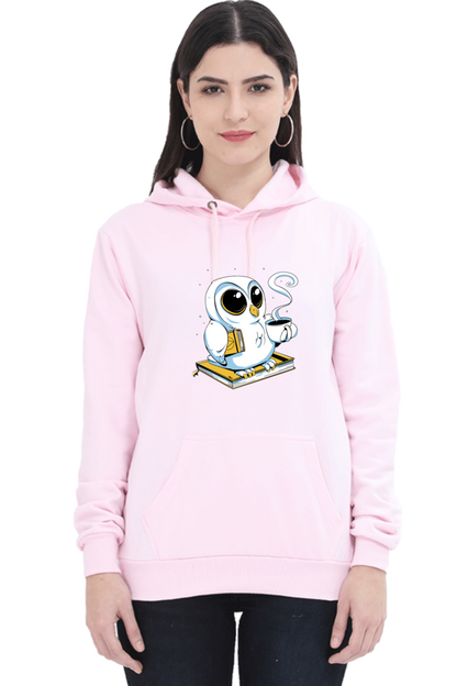 Cute Owl Book Coffee Hooded Sweat Shirt