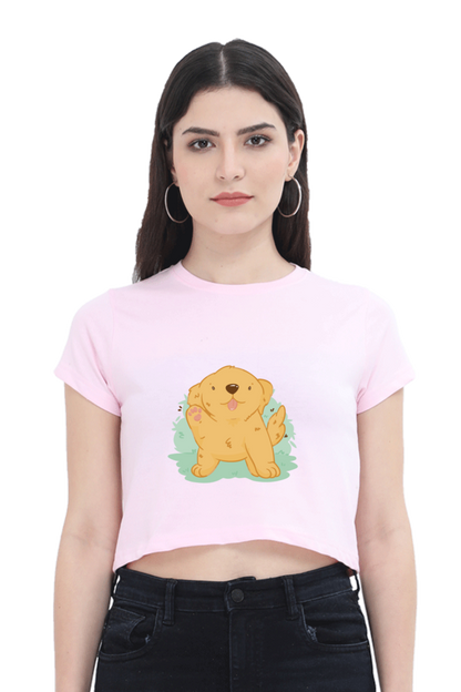 Golden Kawaii Crop Top