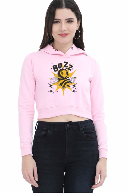 Buzz Off Crop Hoodie