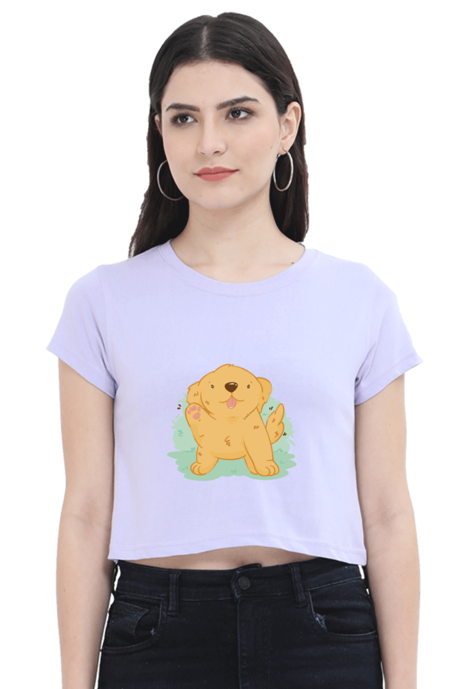 Golden Kawaii Crop Top