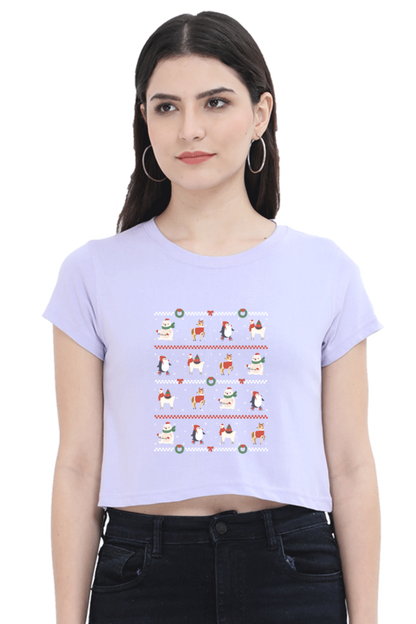 Ugly Sweater Animals Crop Tank