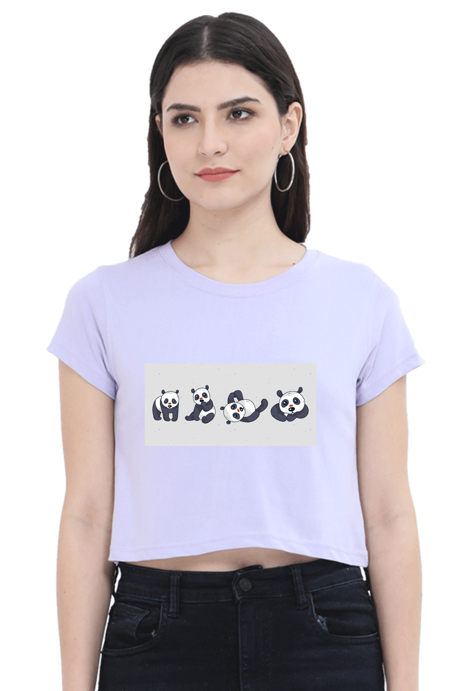 Cute Panda Set Crop Top