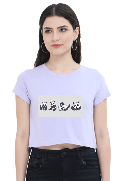 Cute Panda Set Crop Top