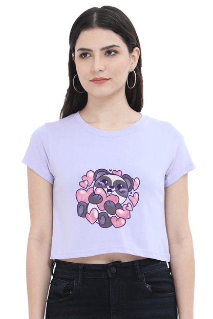 Panda Love Crop Top