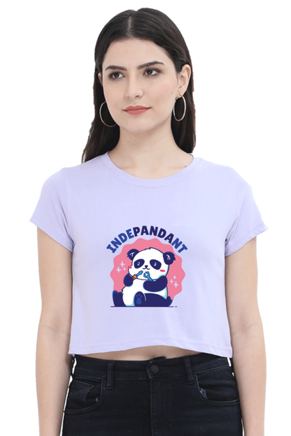 Indepandant Panda Crop Top