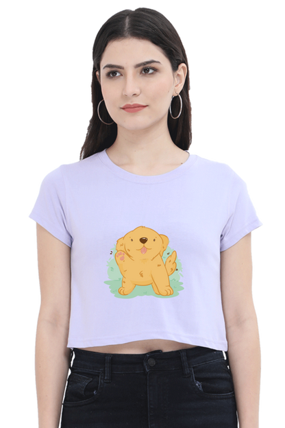 Golden Kawaii Crop Top