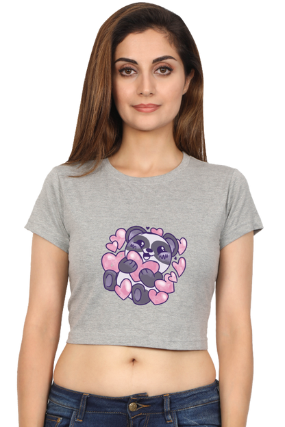 Panda Love Crop Top