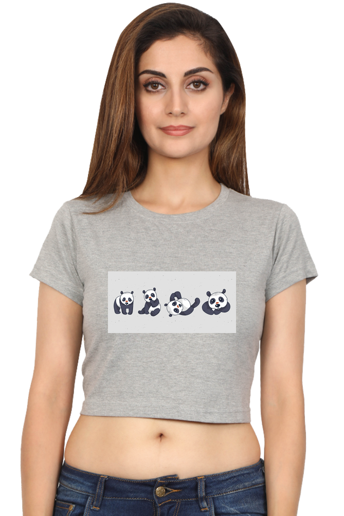 Cute Panda Set Crop Top