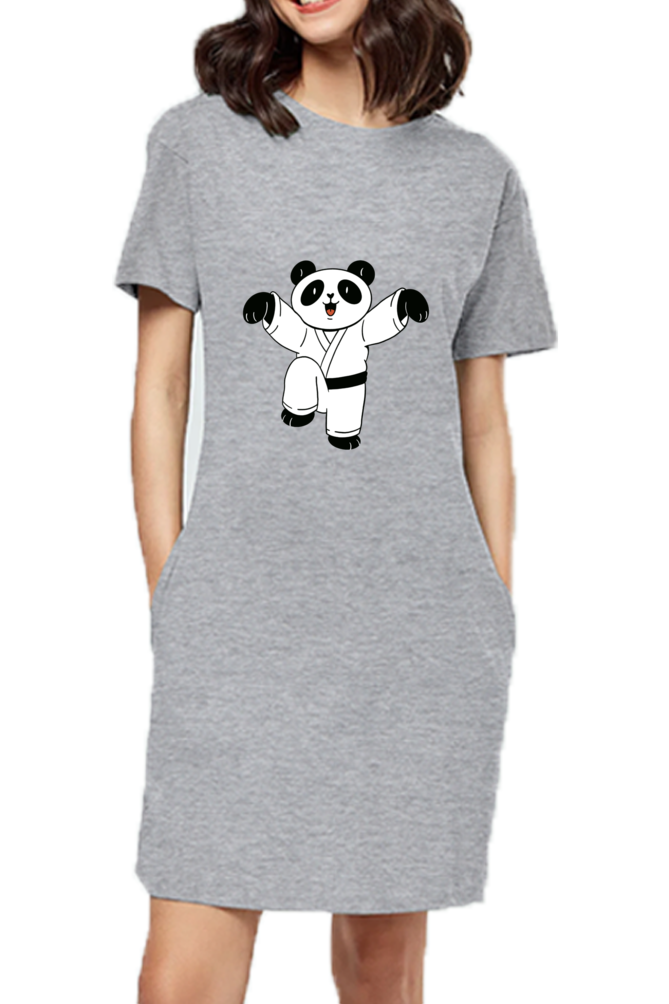 Karate Panda T-Shirt Dress