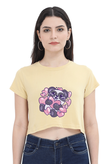 Panda Love Crop Top