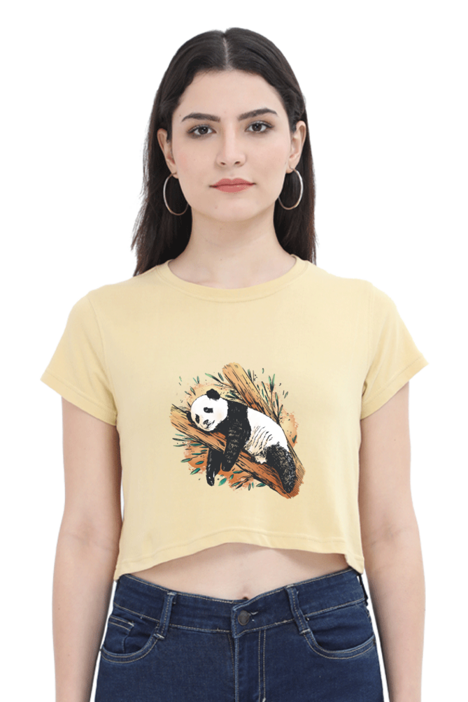 Sleeping Panda Crop Top