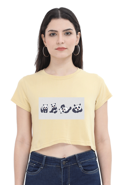 Cute Panda Set Crop Top